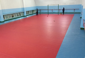 北碚师范大学体育馆铺设室内运动地板胶
